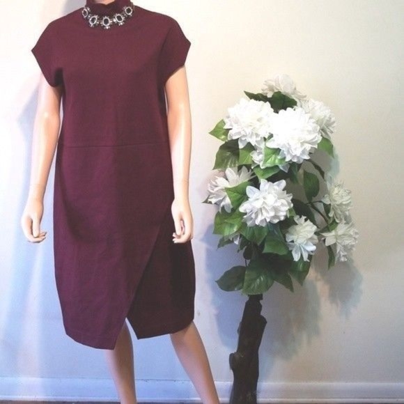 Madewell Dresses & Skirts - Madewell Burgundy Stretch-Jersey Dress sz M NWOT